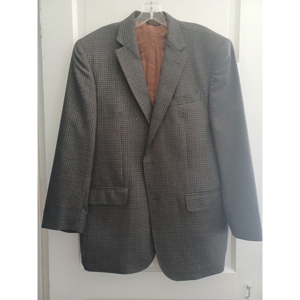 Joseph by Jos A Bank gray check wool sport coat jacket 42R party wedding career